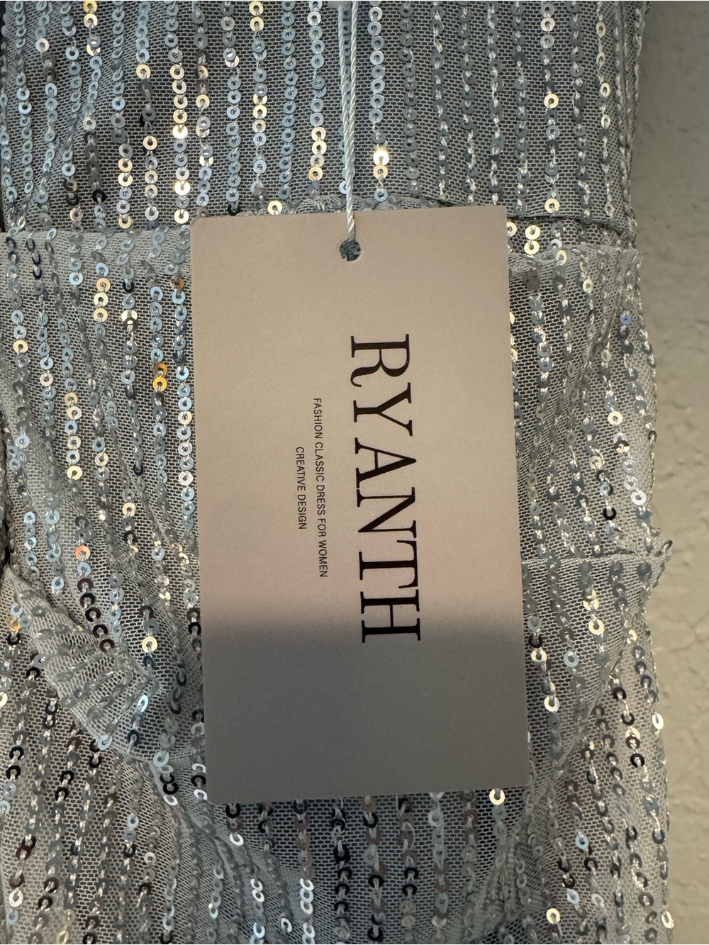 Silver Sequin Off Shoulder Mini Dress Homecoming Bachelorette NWT Size 8 - Picture 6 of 7